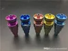 カラフルなユニバーサル6in1ドームレスチタンGR2ネイル10mm 14mm 18mmの関節男性の女性のドームレスGr2チタン釘ガラス骨の水道管