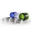 30 stks Cosmetische Jar Plastic Tin Box Lege Aluminium Cap 50g Blauw Groen Make Gezicht Cream Container Pot Bead Opslagflessen