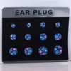 Mix 6 Storlekar 5 kort Internt tråd EAR EAR EXPANDER Plugs Kit Skruva kött tunnelmätare örhänge strandkropp piercing7145405