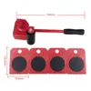 5 sztuk / zestaw Meble Maszynowy Zestaw Transportu 4 Mover Roller + 1 Koło Meble Meble Household Household Hand Tool Set