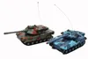 CAR ZC Infraröd induktion Dubbel Battle RC Tank, en låda med 2 st med simulaiton -ljud, ljus, torn kan 180 ° rotera, för Xmas Kid Bir
