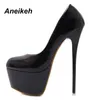 Aneikeh vårhöst kvinna sexiga pumpar Extreme High Heels Designer Skor Platform Pumpar Stiletto Kvinna Alla hjärtans skor