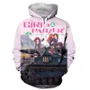 GIRLS und PANZER 스웨터 까마귀 재미 있은 3D 인쇄 된 남성 여성 후드 티 셔츠 패션 그래픽 후드 캐주얼 streetwear 풀 오버