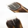 Facos de cabelo lisados com 4x4 Cabelo de fechamento de cabelo Cor Brasileiro 100 Extensões de cabelo Virgin Human Remy cor 1b27 828 polegadas9928270