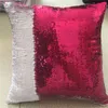 Sequin Mermaid Kasta kudde DIY Glitter Magical Två Färg Ändra Reversibel Soffa Kuddehölje Hem Office Dekorativ kuddehus