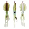 5 kleuren gemengd 150 mm 60 g lichtgevende inktvis zacht aas kunstaas jigs vishaken dubbele haak Pesca visgerei accessoires WEI 513250n8425081