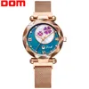 DOM女性の腕時計高級磁気バックルメッシュバンドクォーツ腕時計女性ローズゴールドウォッチZegarek Damsk G-1257gk-1m
