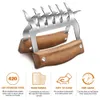 Vlees vork shredder klauwen roestvrij staal bbq getrokken varkensvlees vlees klem handelende carving food grill accessoires barbecue tool5765610