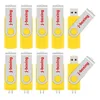 벌크 노란색 10pcs 8GB OTG USB 20 플래시 드라이브 스위블 썸 드라이브 컴퓨터 안드로이드 스마트 폰 태블릿 용 메모리 스틱 펜 스토리지 3223402