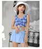 水着女性分割ボディ色気ショー薄い香りの風新しい温泉スカート水着韓国ブロークンフラワー 2 点セット