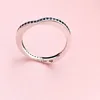 멀티 컬러 링 링 여성 럭셔리 결혼 반지는 Pandora 925 스털링 실버 반지를위한 원래 상자를 설정합니다.