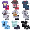 Enfant en bas âge garçon tenues INS bébé chemises pantalons courts 2 pièces ensemble à manches courtes garçons vêtements ensembles été bébé vêtements 19 modèles DW5253