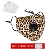 Leopardtryck Anti-förorening PM2.5 Mask Damm Respirator Tvättbara återanvändbara masker med 2 st Filter Mouth Muffle Allergy / Travel / Cykling