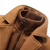 Manteau d'hiver hommes nouvelle mode double col coupe-vent épaissir manteaux de laine hommes outwear veste d'hiver épais chaud Parka 5XL vêtements LY191225