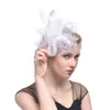 14 Farben Brauthüte Feder-Fascinator-Haar-Braut-Vogelkäfig-Schleier-Hut-Hochzeitshüte-Fascinator-preiswerte weibliche Haar-Blumen für Weddi4066173