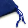 100PCS Lot Velvet Jewelry Gift Wedding Bags Navy blue 5X7cm Brace Strap Pouches Whole Christmas Party 7x9 10x12cm311E