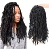 18 -calowe Ombre Syntetyczne Plejanie Włosy Włosy Faux Locs kręcone szydełkowe przedłużki włosów Soft Dreads Spirchet Braids Soft Dreadlo5429819