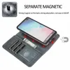 2em1 destacável carteira de couro magnética caso capa para Samsung Galaxy S10 S10E S10 PLUS S8 S9 NOTA 10 PRO nota 8 9 80pcs / lot