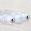 200pcs/lote 10ml rolo de vidro âmbar claro em frascos de óleo essencial de óleo essencial garrafas recarregáveis ​​de deslocamento com rolo com rolo