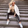 Spezielle Seite Reißverschluss helle PU -Hosen Frauen schlank fit Legging sexy Paket Hüften Bleistifthosen Mode dehnbare nasse Looks Leggings