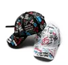 Casquette de baseball avec impression de graffitis de printemps, chapeau pour enfants et parents, chapeau hip-hop à longue queue, vente en gros, GB1659