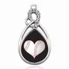 Cuore di un giocatore di baseball cerchio pendente ciondolo in rame per collana connettore bracciale donne regalo gioielli accessori