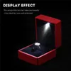 2019 Kreative Ring-Display-Box für Halsketten-Anhänger, Aufbewahrungsbox mit LED-Leuchten, modisch, kreativ, einfach, einfarbig, niedlich, klein, tragbar