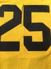 Envíe desde Estados Unidos # 25 Carlton Banks Basketball Jersey Fresh Prince of Bel-Air Academy Movie Jerseys cosido amarillo Bordado S-3XL Alta calidad