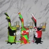 hookahs New Arrival Mini silicone dab rig Glow In Dark bongs glass water pipe silicon barrel rigs with sand bangers