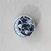 Autêntico prata esterlina 925 esmalte azul estrelas e lua encantos caixa original para pandora beads encantos pulseira fabricação de joias