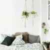 Choice Fun 4 Set Macrame Plant Hangers Hanging Plant Shelf Indoor Wall Planter Dekorativ blomkruka Holder Boho Home Decor T22360851