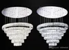 Moderne, zeitgenössische LED-Kristall-Pendelleuchten, Helix-Kronleuchter, Beleuchtung mit 6 kreisförmigen Kristallen (D23,6"*H71") für das Wohnzimmer