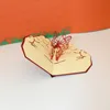 Thanksgiving Paper Greeting Cards Handgjorda 3D Butterfly Grattis på födelsedagenskort Gåva till vänner Festliga partiförsörjning