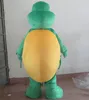 2019 Costume de mascotte de tortue verte heureuse de haute qualité pour adulte à porter à vendre