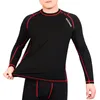 WOSAWE löpar-T-shirt Fleece termounderkläder Vinter Long Johns Toppar Fitness Gym Shirts för jogging Cykling Sport Baslager