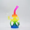 10 Inch Rasta Recycler Bong Unieke glazen waterpijp te koop Heady Glass Dab Rig met Banger Frosted Oil Rig