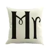 Alfabeto inglese MR MRS Federa per cuscino in lino decorativo 45 * 45cm Fodera per cuscino per divano creativo Tessili per la casa Decorazioni viventi RRA2816