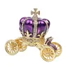 Cmiracle Pumpkin Carriage Dekorative Strasshäftchen Schmuck Schmuckkasten Figurine kleine Schmuckschachtel Statue Collection 7537897