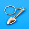 Gratis frakt av DHL Fashion Novelty Mini Shovel Keychain Metal Spade Key Rings för Promotion WB163