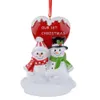 Maxora Notre premier couple de Noël Bonhomme de neige en résine à suspendre avec cœur personnalisé brillant comme cadeau pour les amoureux de la Saint-Valentin