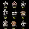 10 stks / set 3D Nail Art Sieraden Zilver Goud Kroon Vorm Nail Sieraden Glanzende Crystal Rhinestones Nail Jewelry Accessoires ML723 #