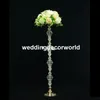 Novo estilo de decoração de casamento por atacado de ouro crytal tall flower stand centerpieces mesa de casamento decoração do evento para o casamento 1086