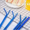 Drinking Straw Stainless Steel Straight Bent Reusable Straws Multi-Size Juice Colorful Party Bar Accessorie DH0223