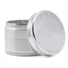 In voorraad Ruimte Case Kruid Roken Molen 55mm / 63mm 4 Deel Aluminium Herb Spice Crusher met driehoekige trekkracht