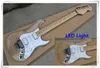 LED Light Cała body akrylowa na gitarze elektryczna z mostem Rose Floyd, Maple Fingerboard, można dostosować