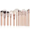 Бренд высококачественный макияж Brate 15pcs/Set Brush с Pu Bag Professional Brush для пудру Foundation Blush теней для век