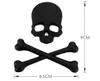 3.5x5 품질 금속 자동차 스티커 두개골 악마 3D 오토바이 자동차 엠블럼 배지 로고 데칼 스티커 자동차 스타일링 스티커 액세서리 2 색 QP004