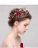 Винтажная свадебная тиара бордового цвета с цветочной короной, повязка на голову со стразами, аксессуары для волос, ювелирные изделия, головной убор, ювелирные изделия, вечерние розы, Headd230g