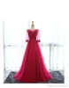 2019 новый дизайн формальные вечерние платья половина рукава аппликации сексуальная задняя длина пола серебряная румяна красная вечеринка pageant pageant
