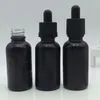 5/10/15/100 ml Garrafas de conta-gotas de vidro fosco preto recipiente de óleo essencial e garrafa vazia líquida